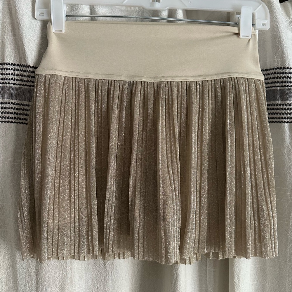 Aerie gold glitter Pleated Skort